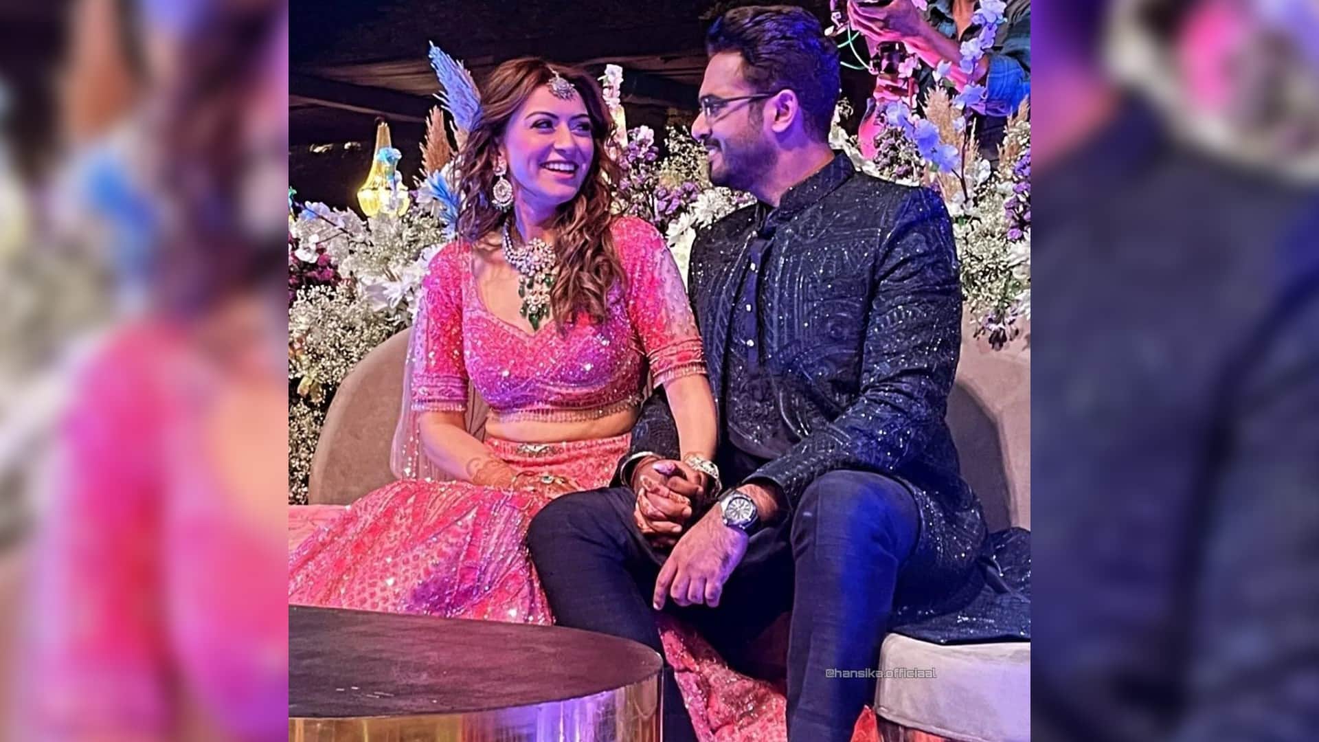south actress hansika motwani and sohael khaturiya wedding photos and videos see here