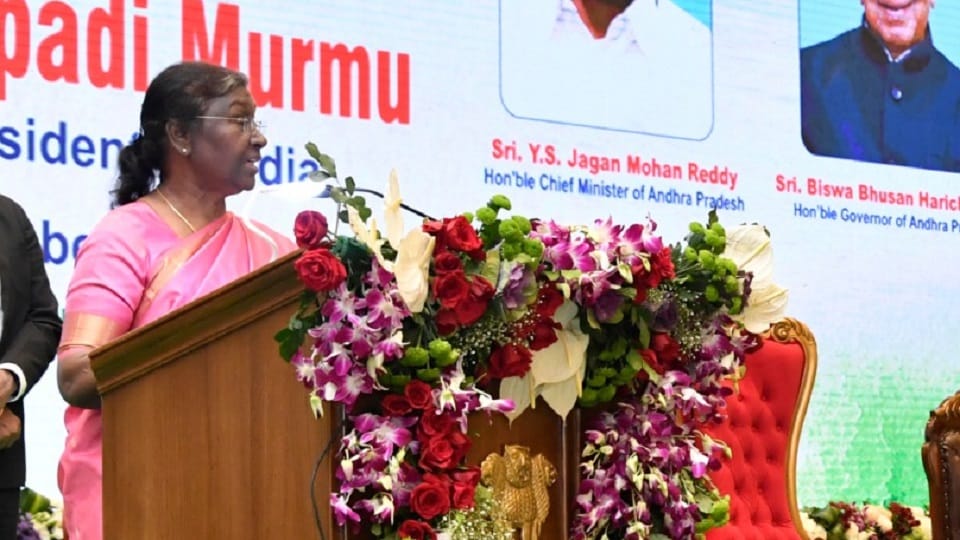 President Murmu lauds contribution of the people of Andhra Pradesh in development of india
