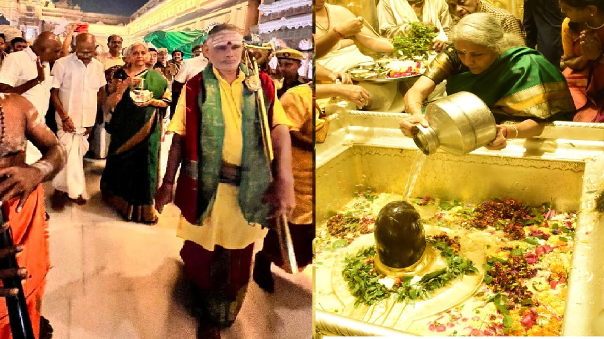 Finance Minister reached Kashi Vishwanath Dham Baba's court went on foot from Natkot Kshetram with Ganga water