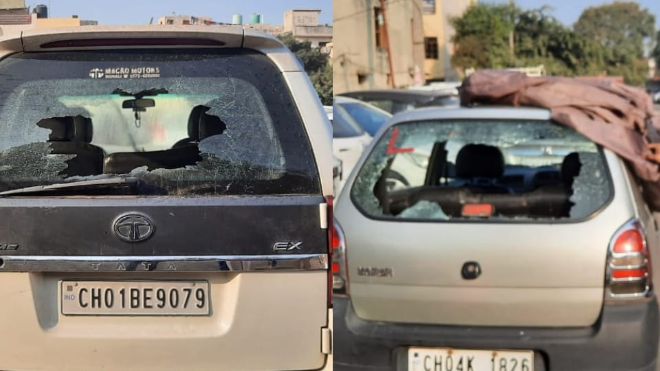 Case of breaking glasses of vehicles parked in parking lot of Shanti Nagar Manimajra