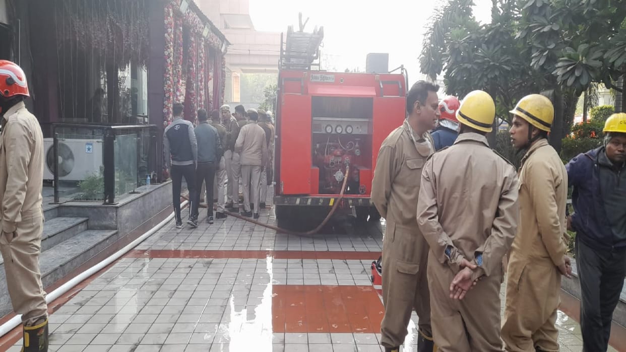 Delhi Fire breaks out on third floor of hotel in Karkardooma