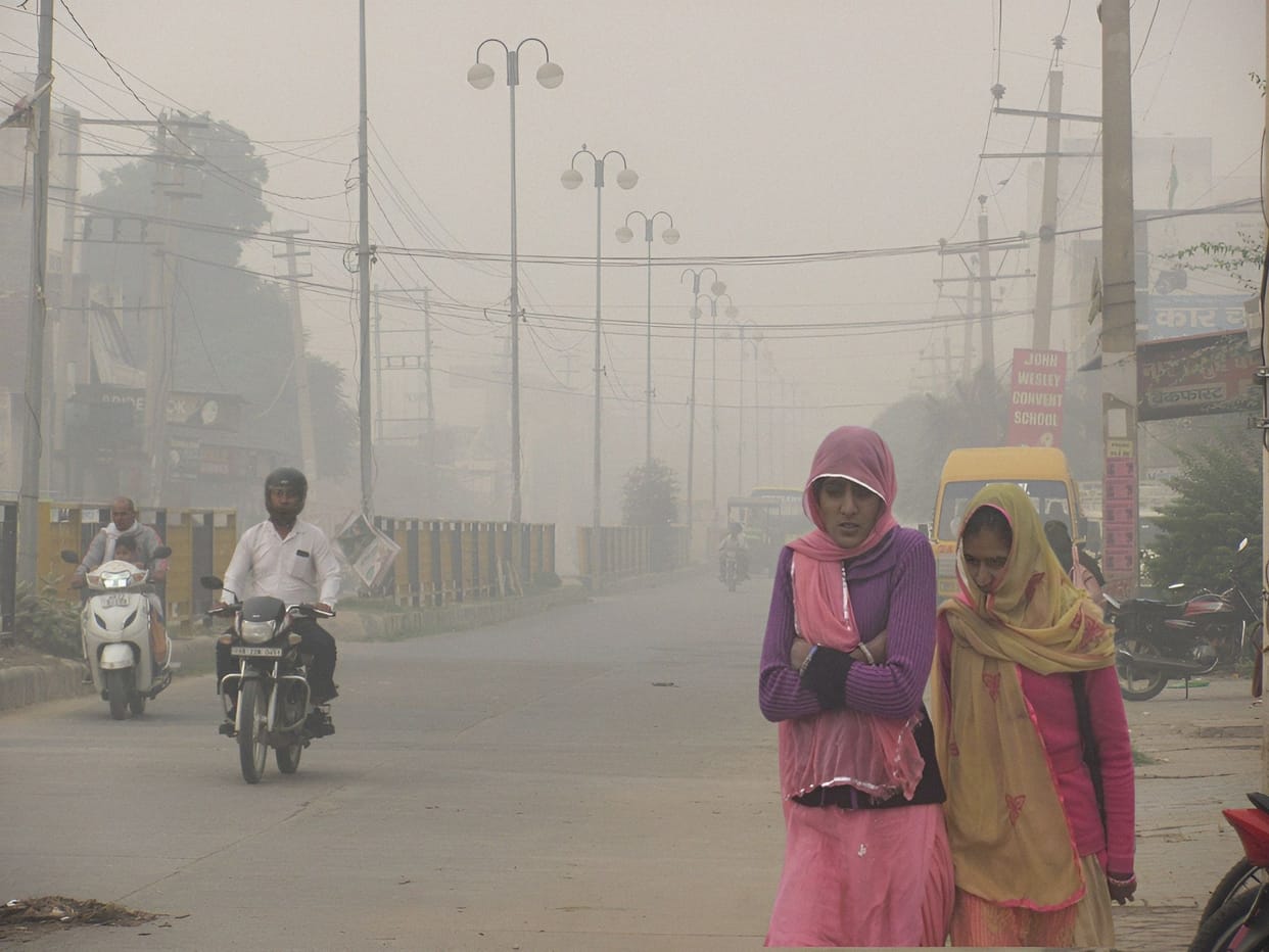 Night temperature reached eight degrees, chill increased, light mist started appearing in the city