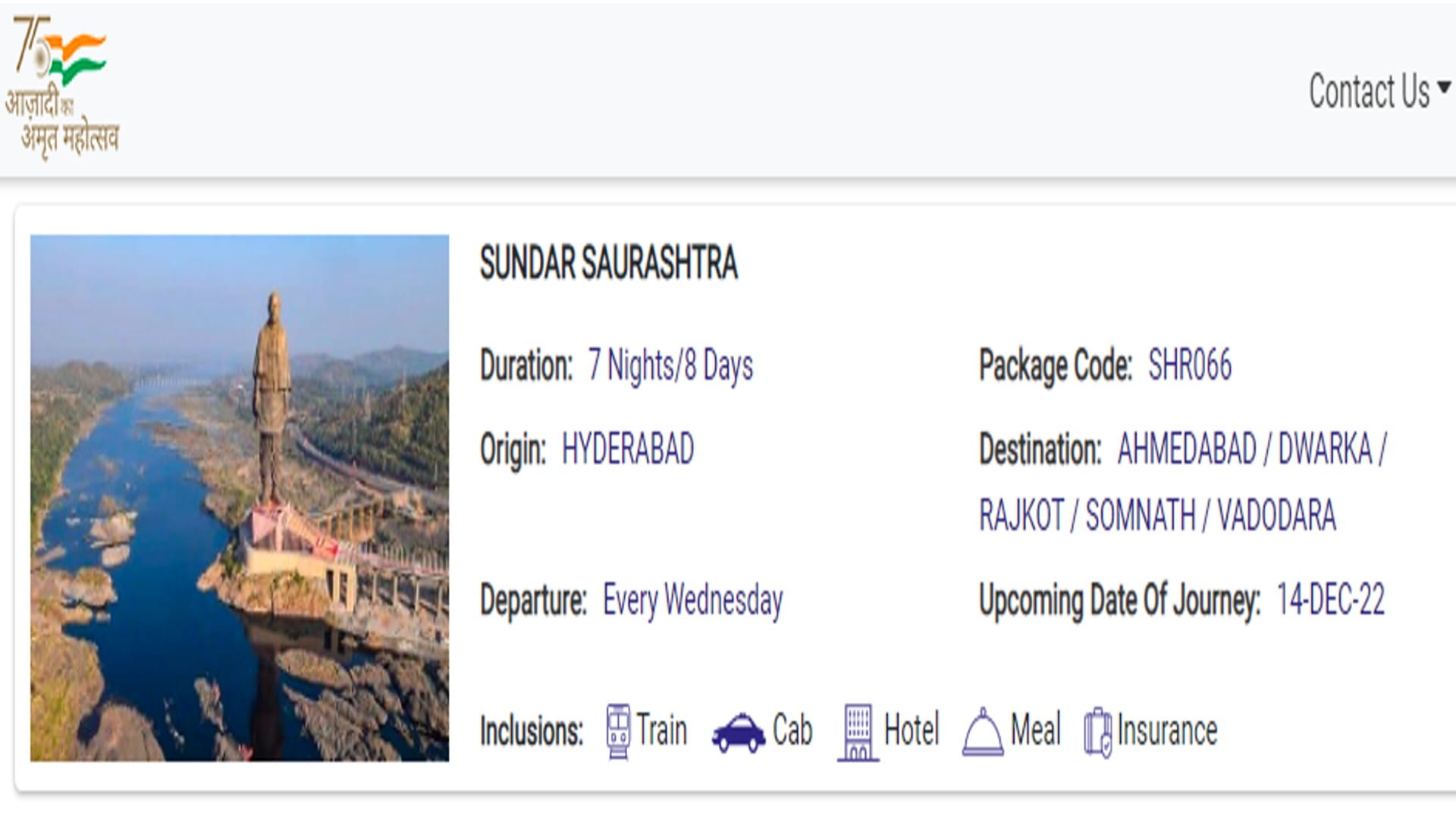 IRCTC Tour Packages for Gujarat Tourist Destinations Check Trip Price and Booking Details