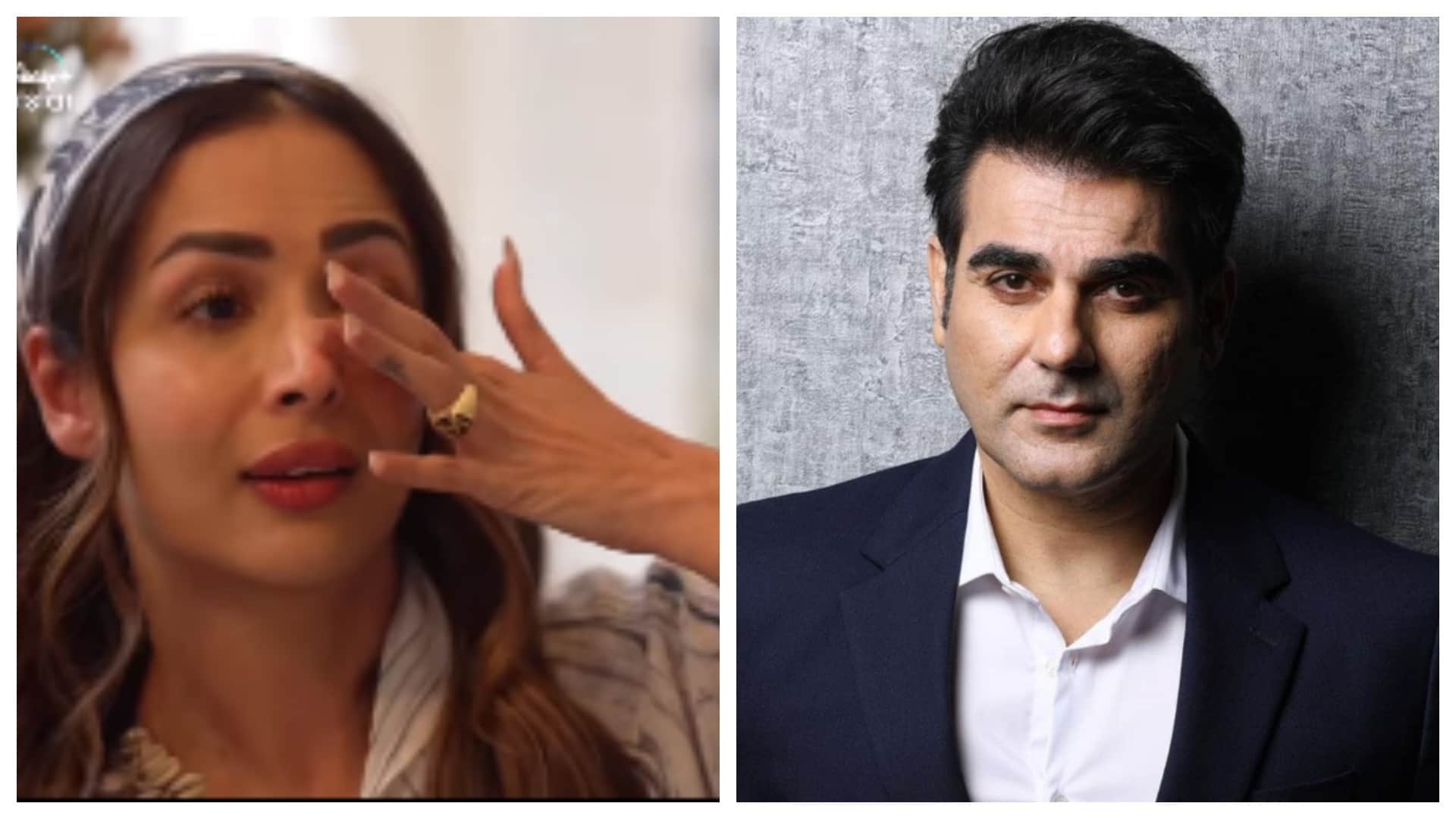 Malaika Arora Came To Drop Son Arhaan With Arbaaz Khan at Mumbai Airport Actress Hugs Ex Husband Video Viral