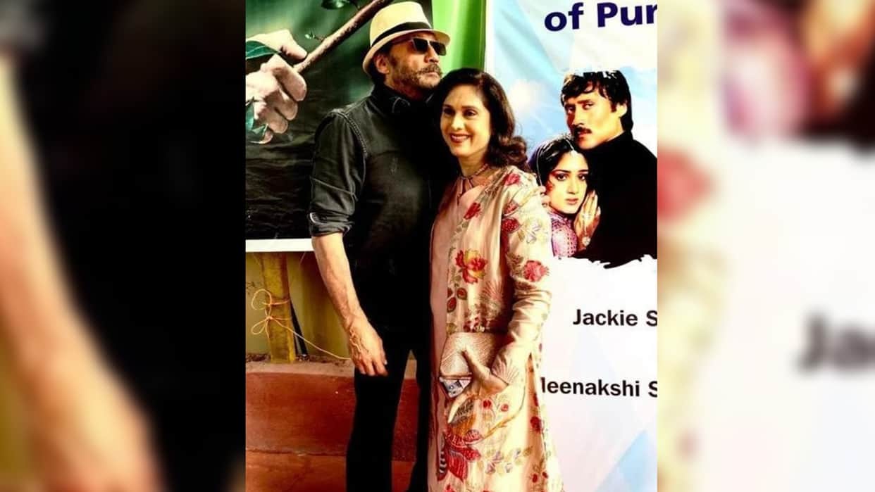 meenakshi seshadri and jackie shroff were seen together after a long time she wants to comeback in films
