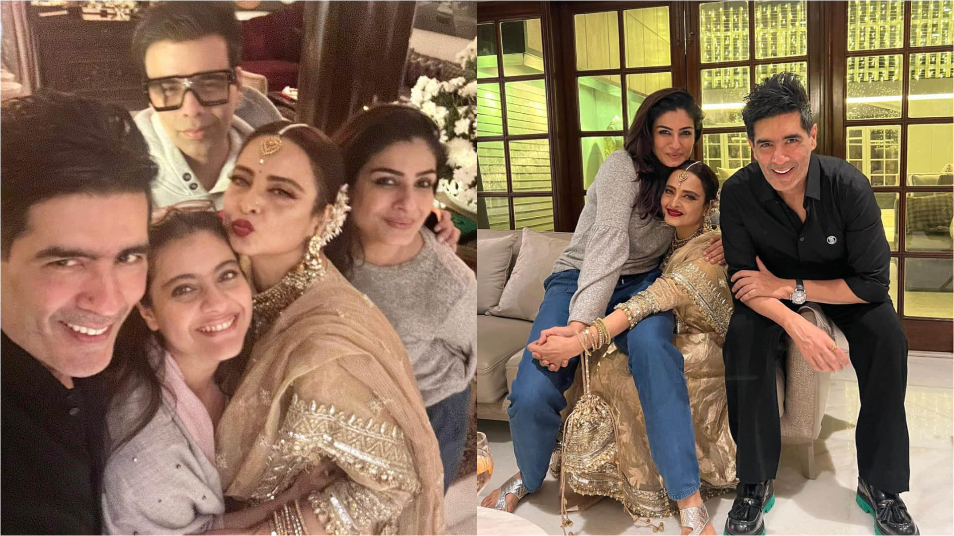 manish malhotra birthday party inside pic rekha steal limelight in evergreen look