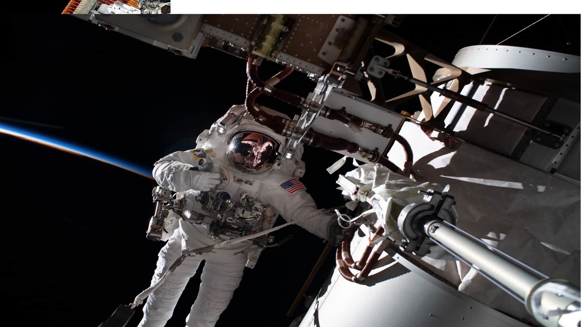 Spacewalking astronauts install solar array outside International Space Station Nasa Shares Video