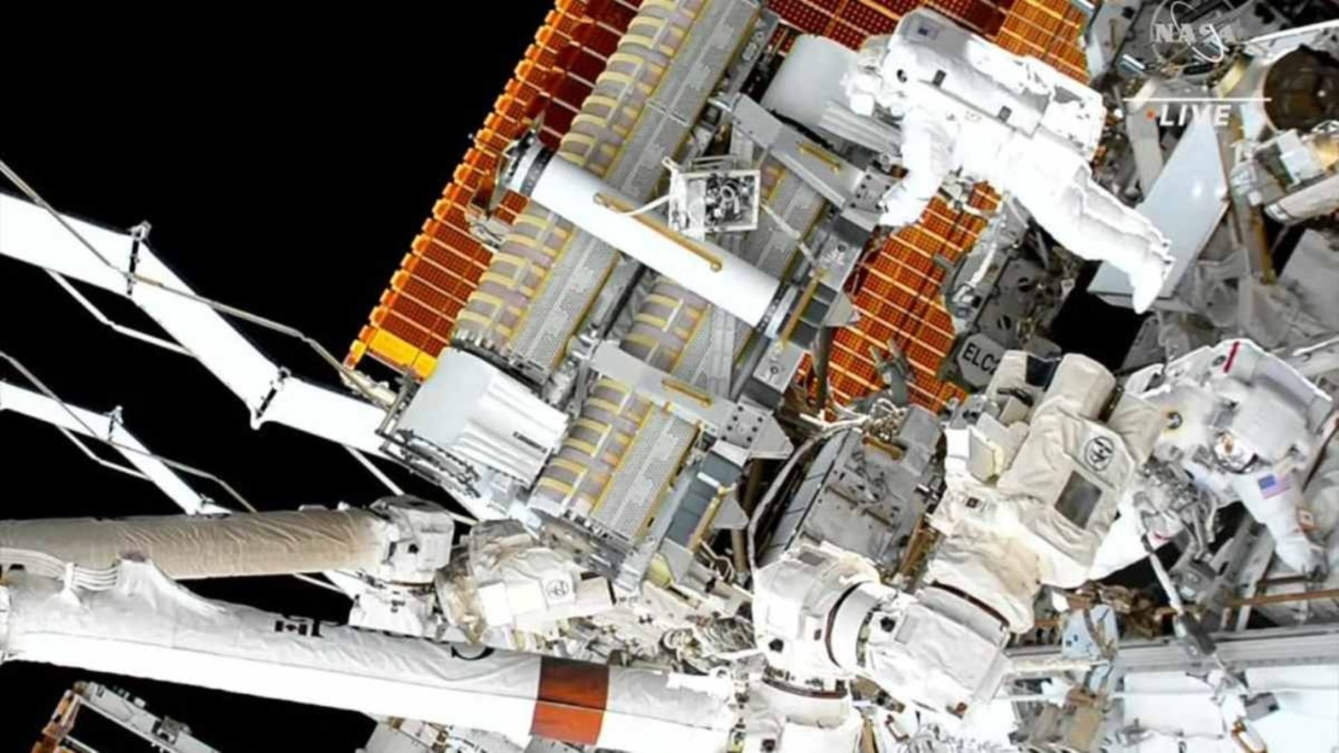Spacewalking astronauts install solar array outside International Space Station Nasa Shares Video