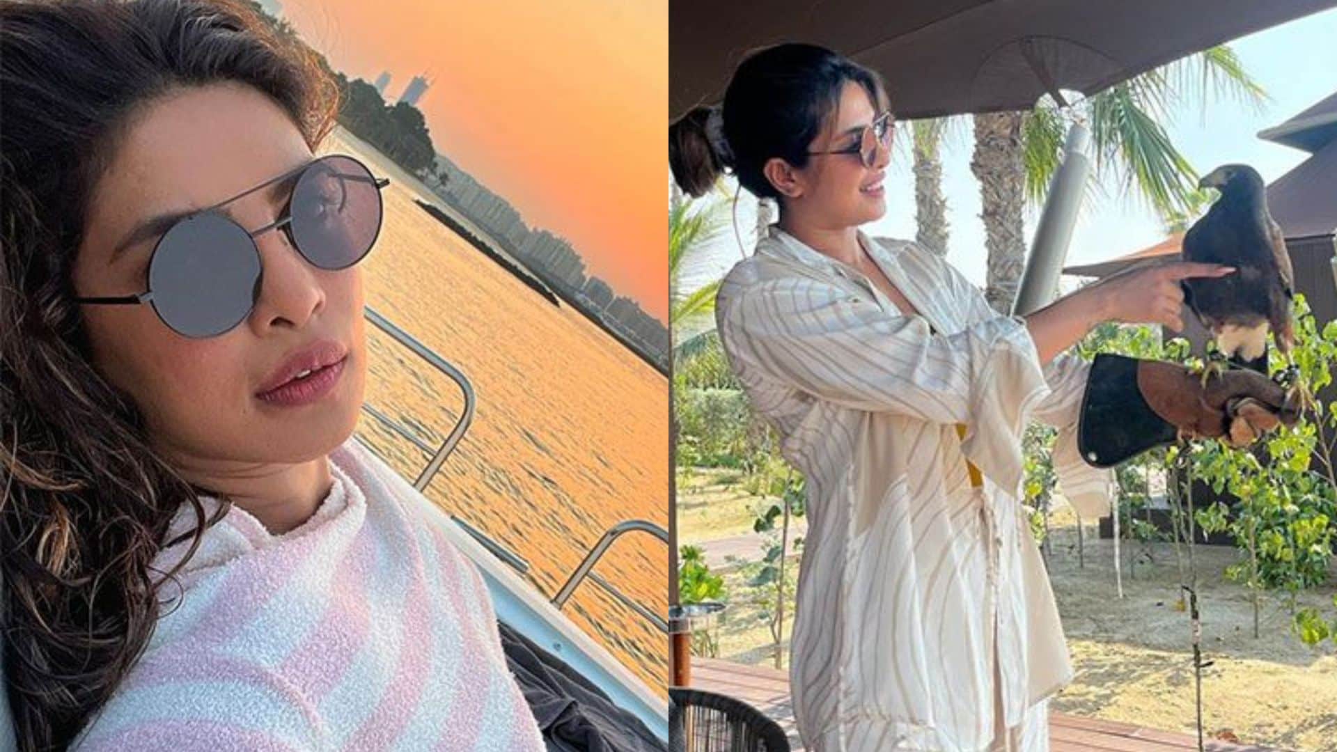 Priyanka Chopra Weekend in Dubai See Actress Latest Instagram Viral Photos in Yellow Swimsuit
