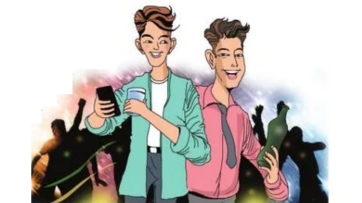 Teenagers are having wine and Intoxication in the parties.
