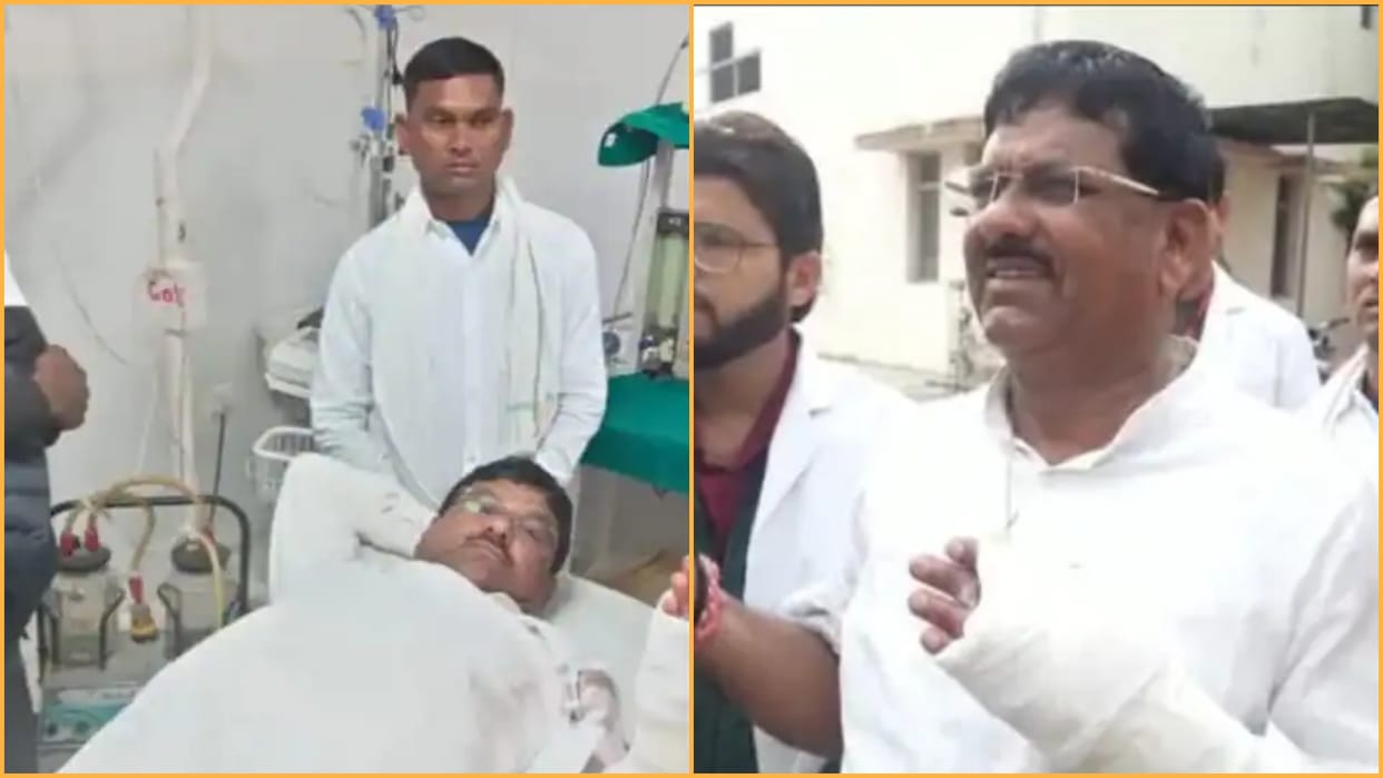 Congress Leader Raghuveer Meena fall during Bharat Jodo Yatra in Rajasthan