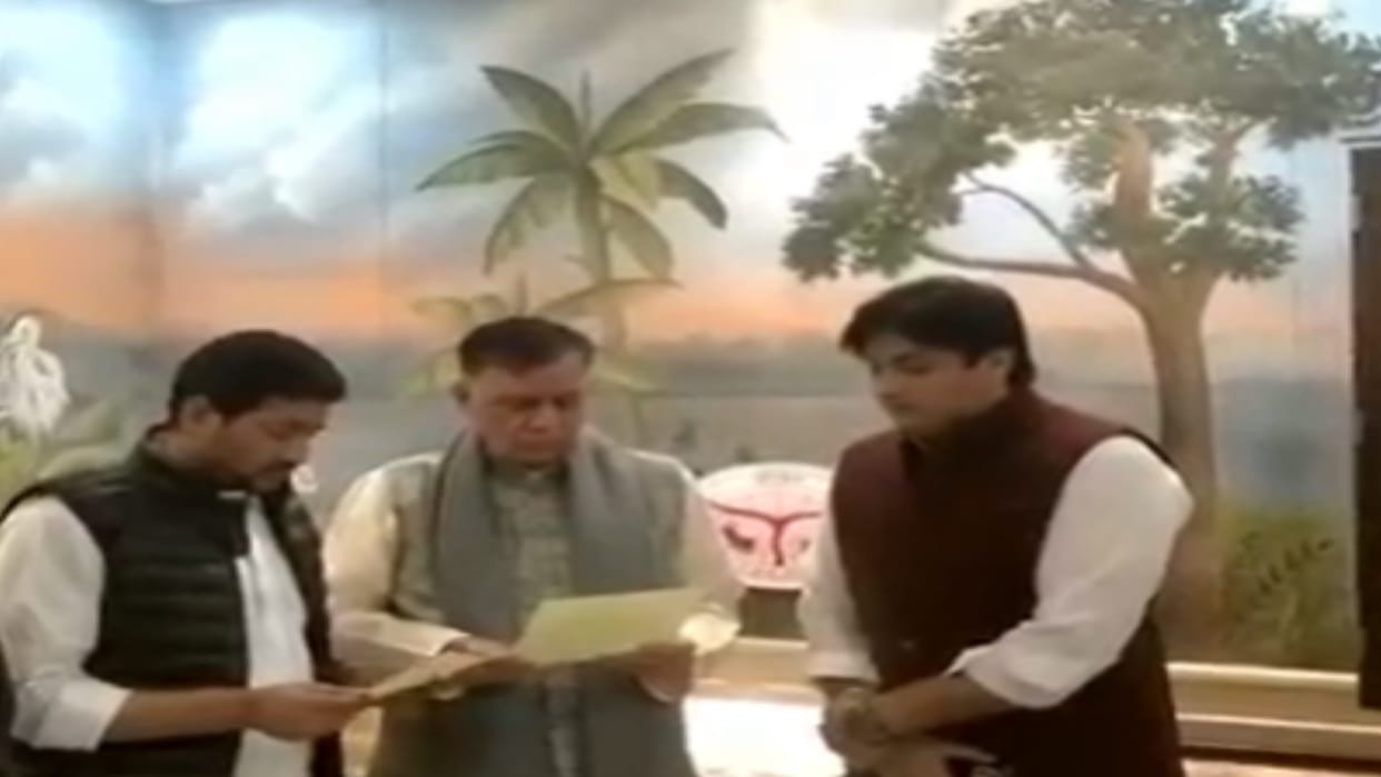 SP MLA Nahid Hasan from Shamli took oath as a member of assembly after coming out of jail