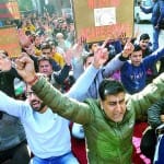 जम्मू में प्रदर्शन करते कश्मीरी पंडित कर्मचारी file pic