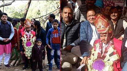 Uttarakhand news: Groom sit on dharna with yashpal arya in haldwani for road Bad condation