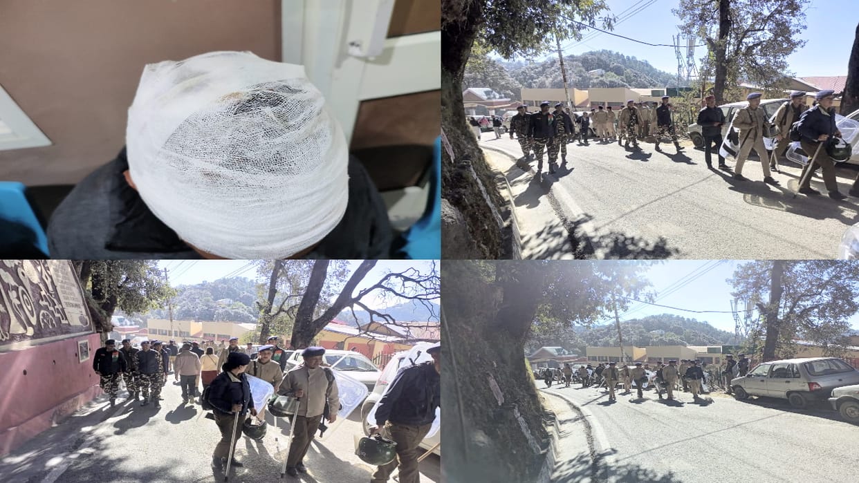 student union workers clash in hpu shimla, University campus converted into police cantonment