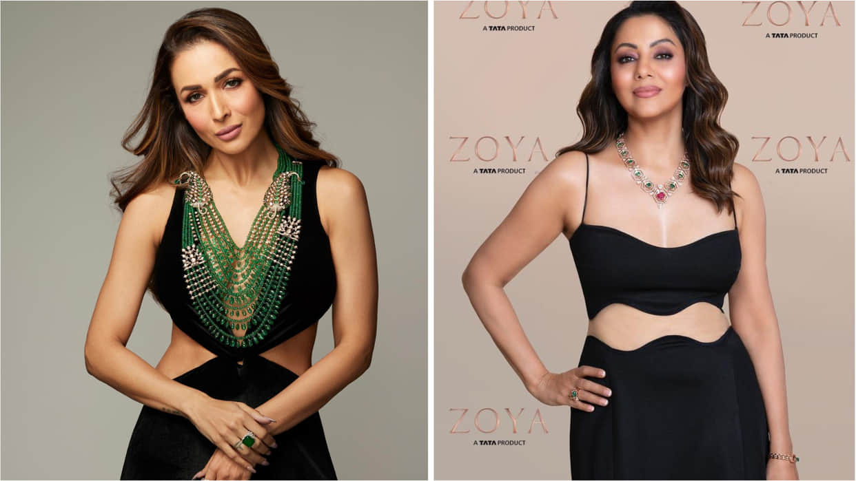 gauri khan black cut out neckline dress for manish malhotra house party bold than malaika arora short dress