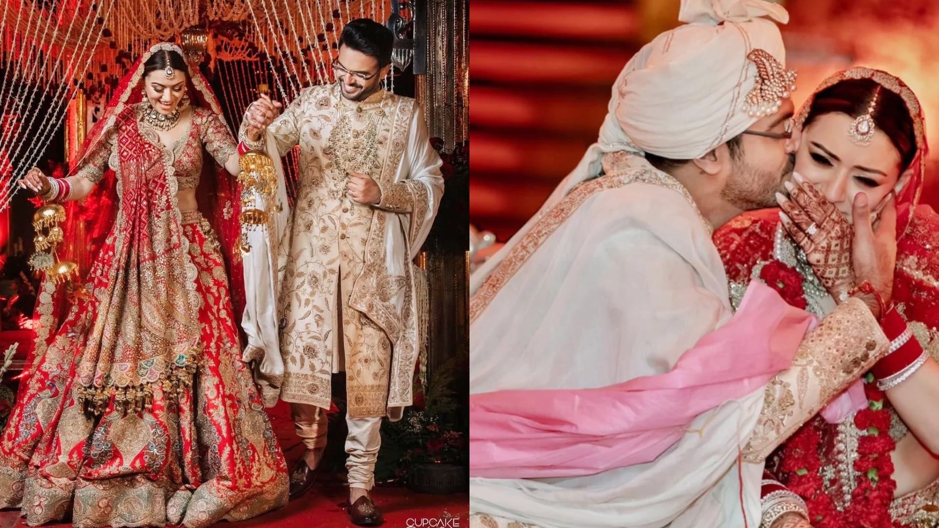 Hansika Motwani Sohael Khaturiya reacts on their honeymoon plans as they return to mumbai after wedding