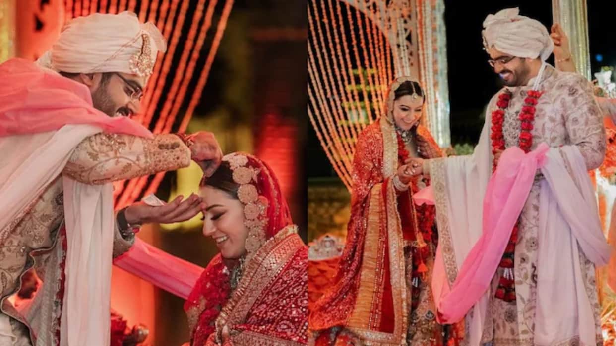 Hansika Motwani wedding pictures viral are they inspired from Katrina Kaif Vicky Kaushal marriage