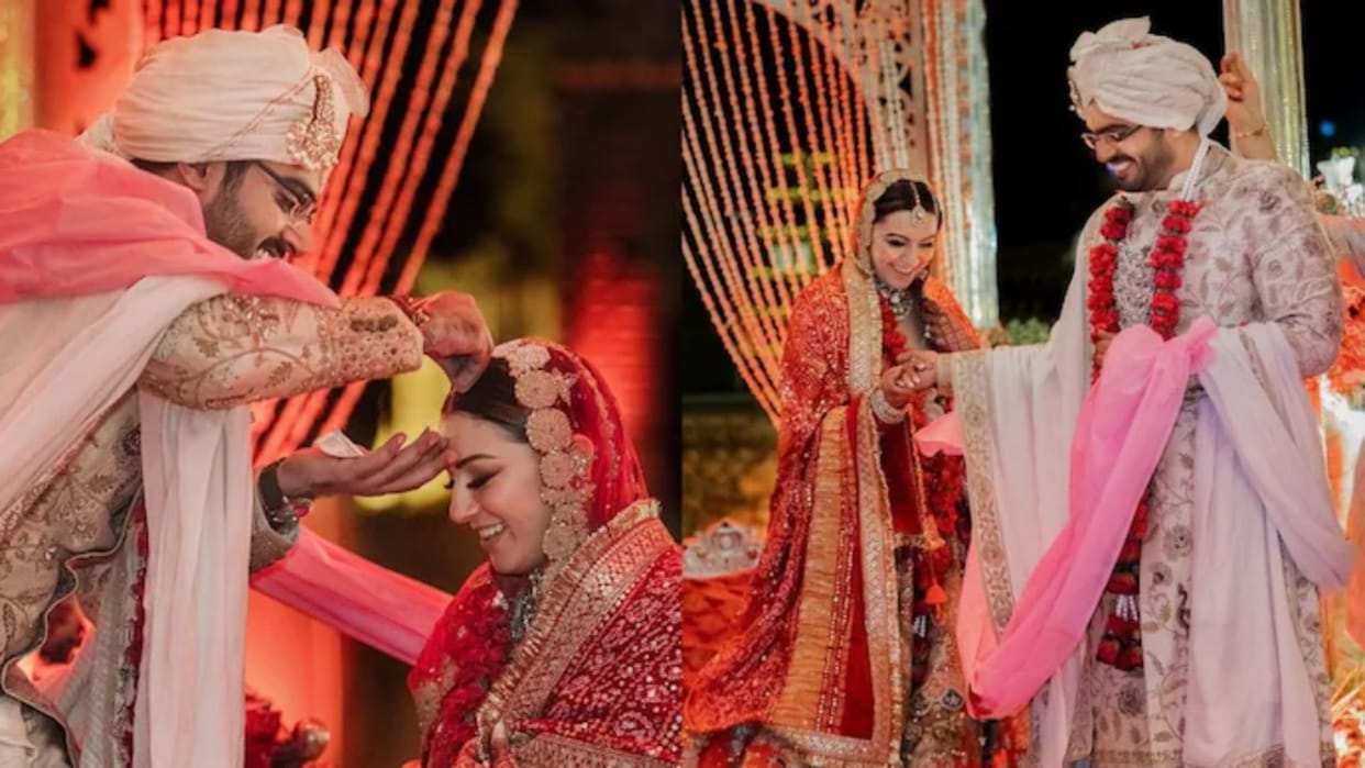 Hansika Motwani wedding pictures viral are they inspired from Katrina Kaif Vicky Kaushal marriage