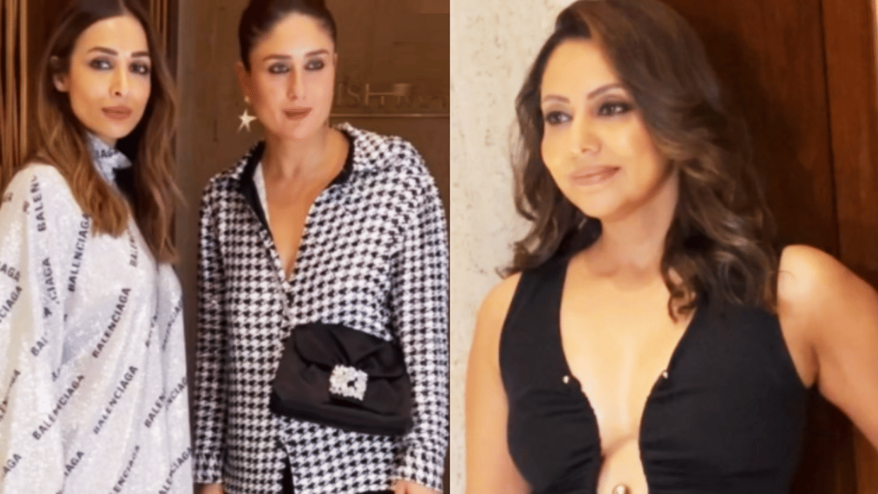 Manish Malhotra birthday party Sara Ali Janhvi Gauri Khan kareena shilpa nora kriti malaika stylish looks