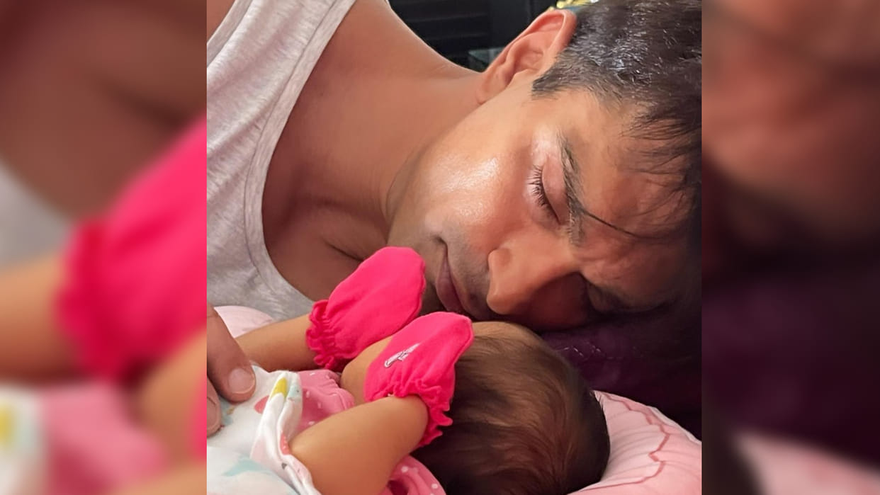 Bipasha Basu Shares cute Photo of daughter devi with karan singh grover picture getting viral on internet