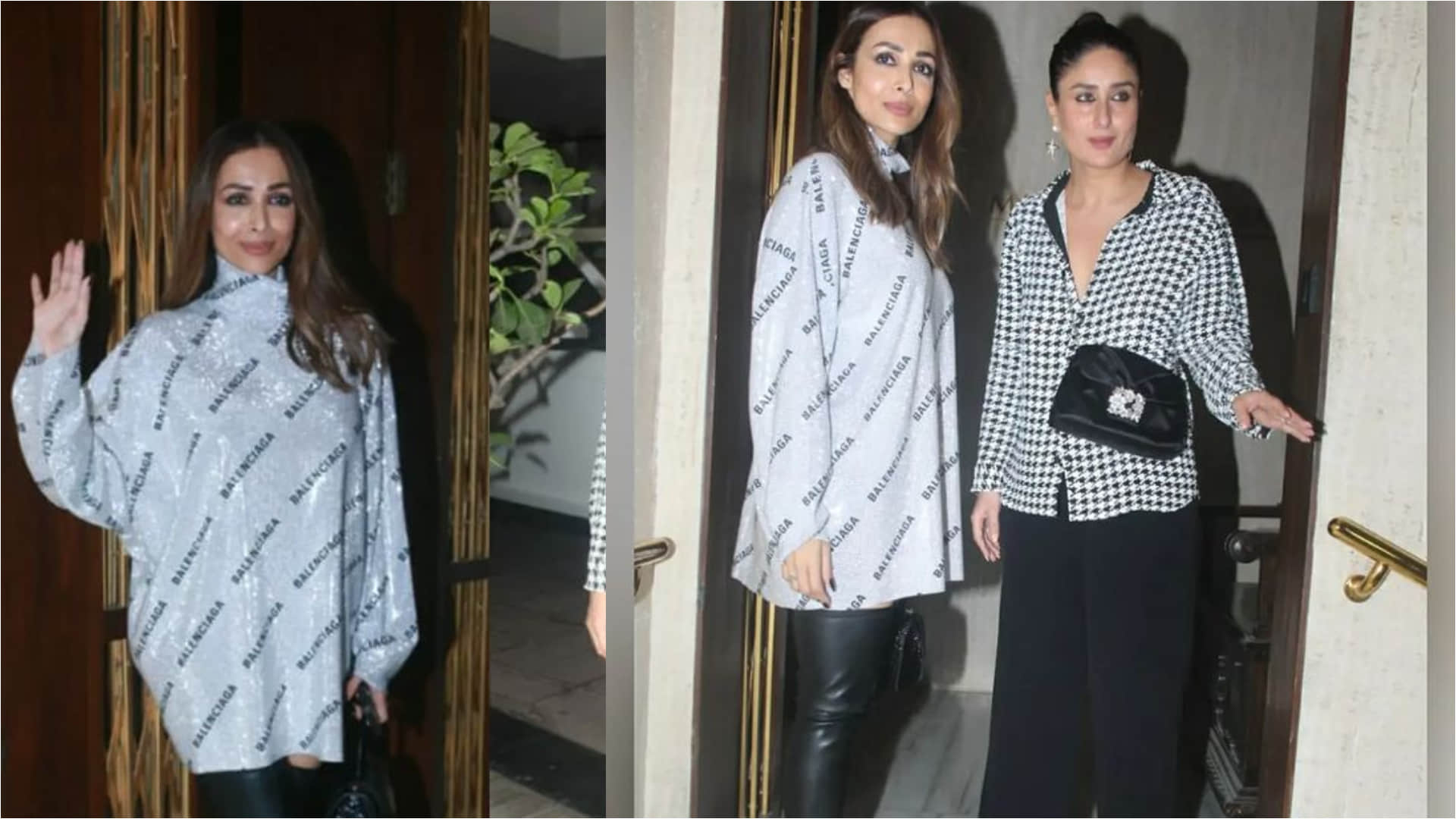 gauri khan black cut out neckline dress for manish malhotra house party bold than malaika arora short dress
