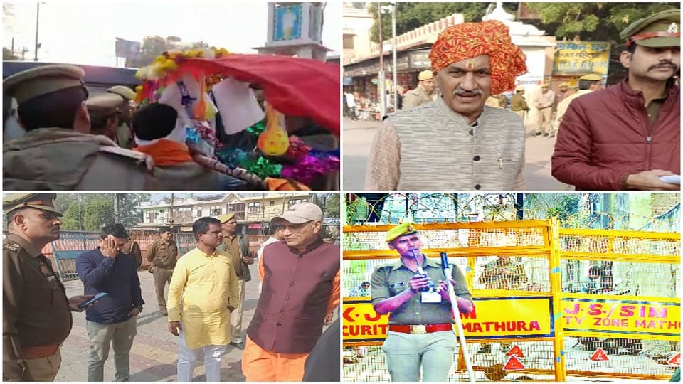 Mathura 35 Hinduist leaders arrested for reciting Hanuman Chalisa at the disputed site in mathura