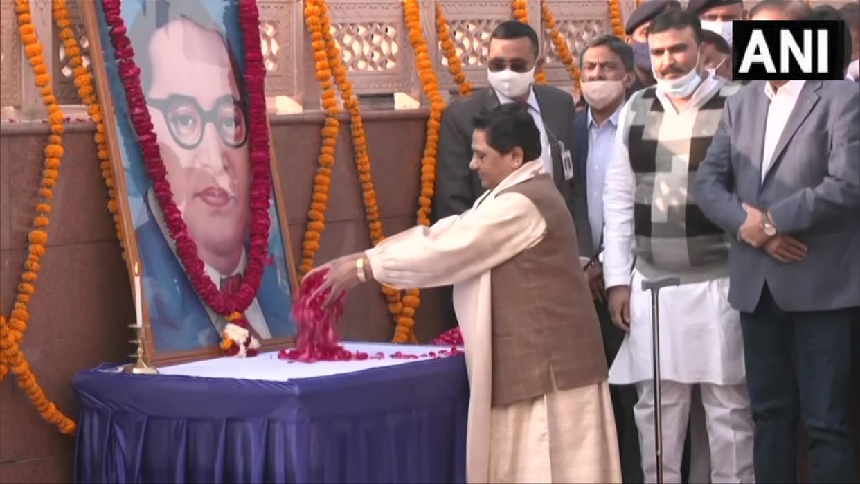 Mayawati pays floral tribute to BR Ambedkar on his death anniversary also pays tribute to party founder