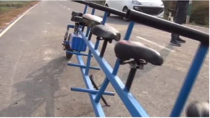 Photos: Why is this electric bike made of junk things going viral? Which was also shared by Anand Mahindra
