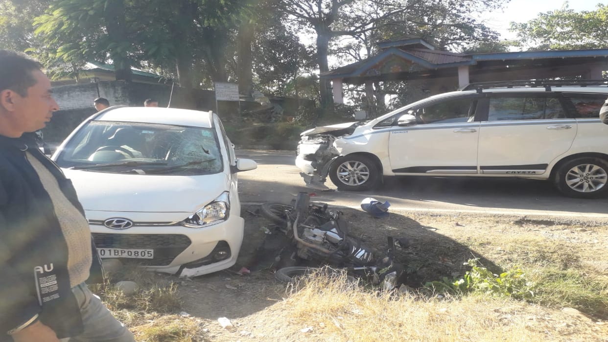 High speed car crushed pedestrian, died on the spot in hamirpur