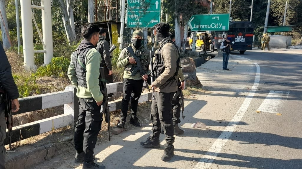 suspicious blast in jammu Late night near Sidhra bridge search operation underway