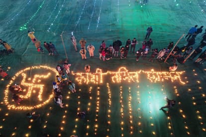 Karthikai Deepam celebrated in Kashi, Kashi Tamil Sangamam venue lit up with thousands of lamps