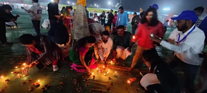 Karthikai Deepam celebrated in Kashi, Kashi Tamil Sangamam venue lit up with thousands of lamps
