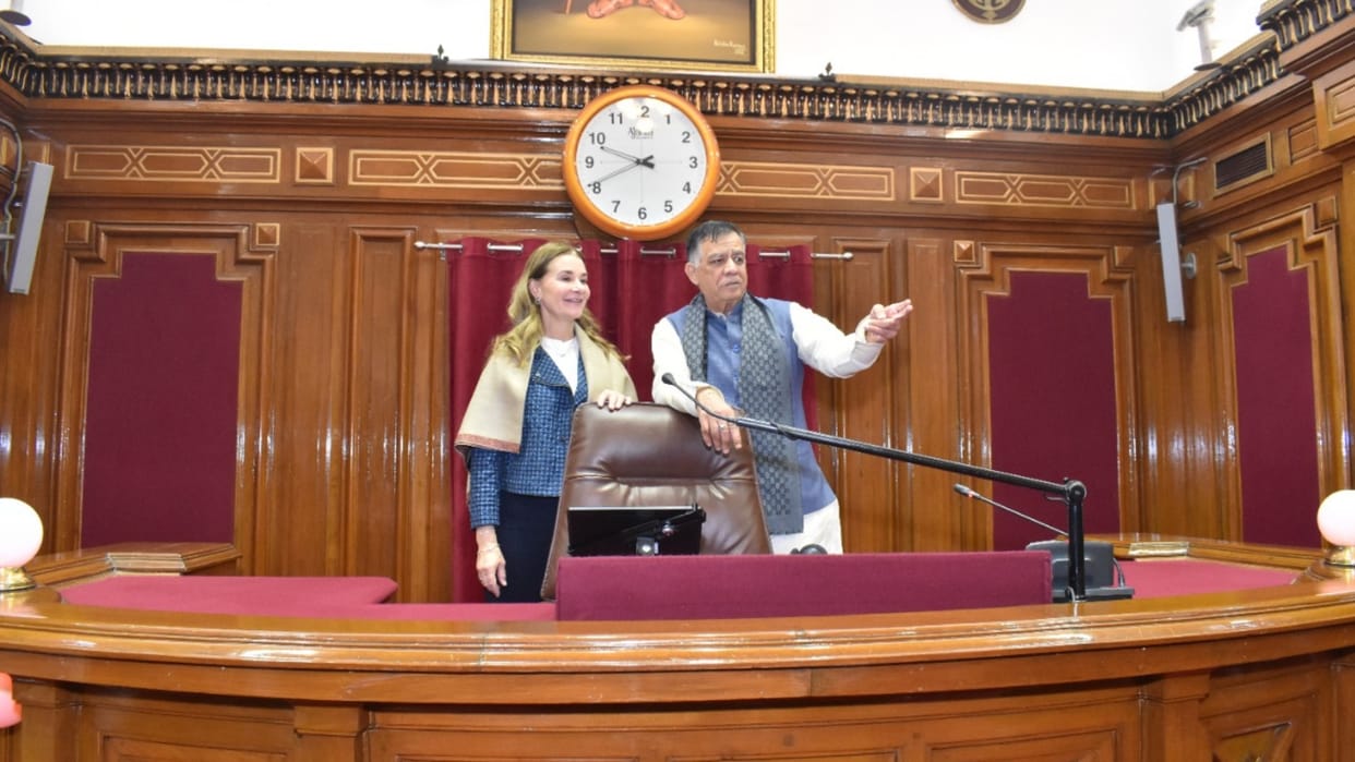 Melinda French Gates visited the State Assembly in Lucknow.
