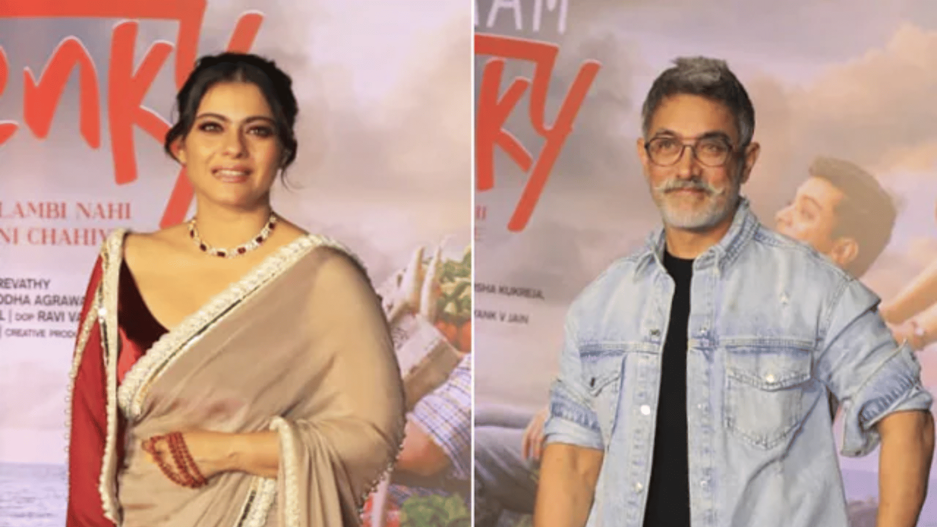 Aamir Khan unique look at screening of kajol film Salaam Venky users trolled actor