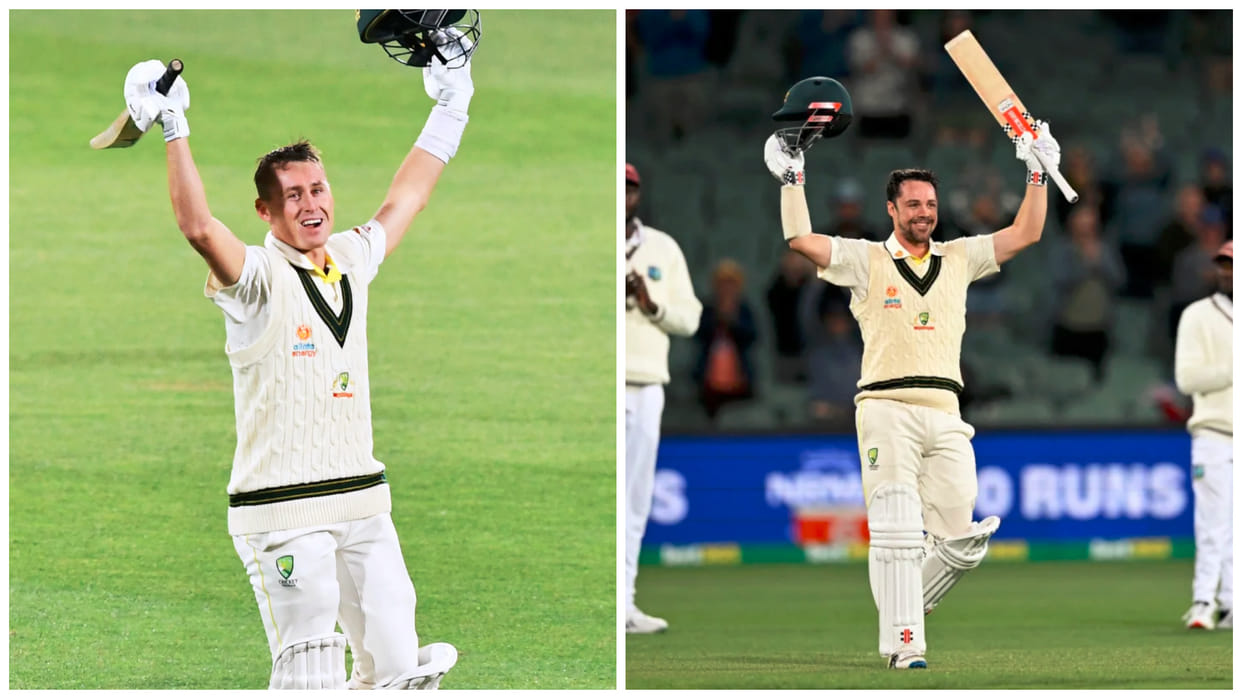 AUS vs WI Test Marnus Labuschagne scored hat-trick of centuries against West Indies Travis Head scored hundred