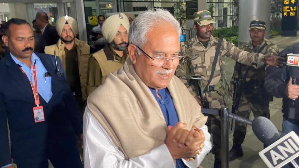 Chhattisgarh CM Bhupesh Baghel reached Chandigarh