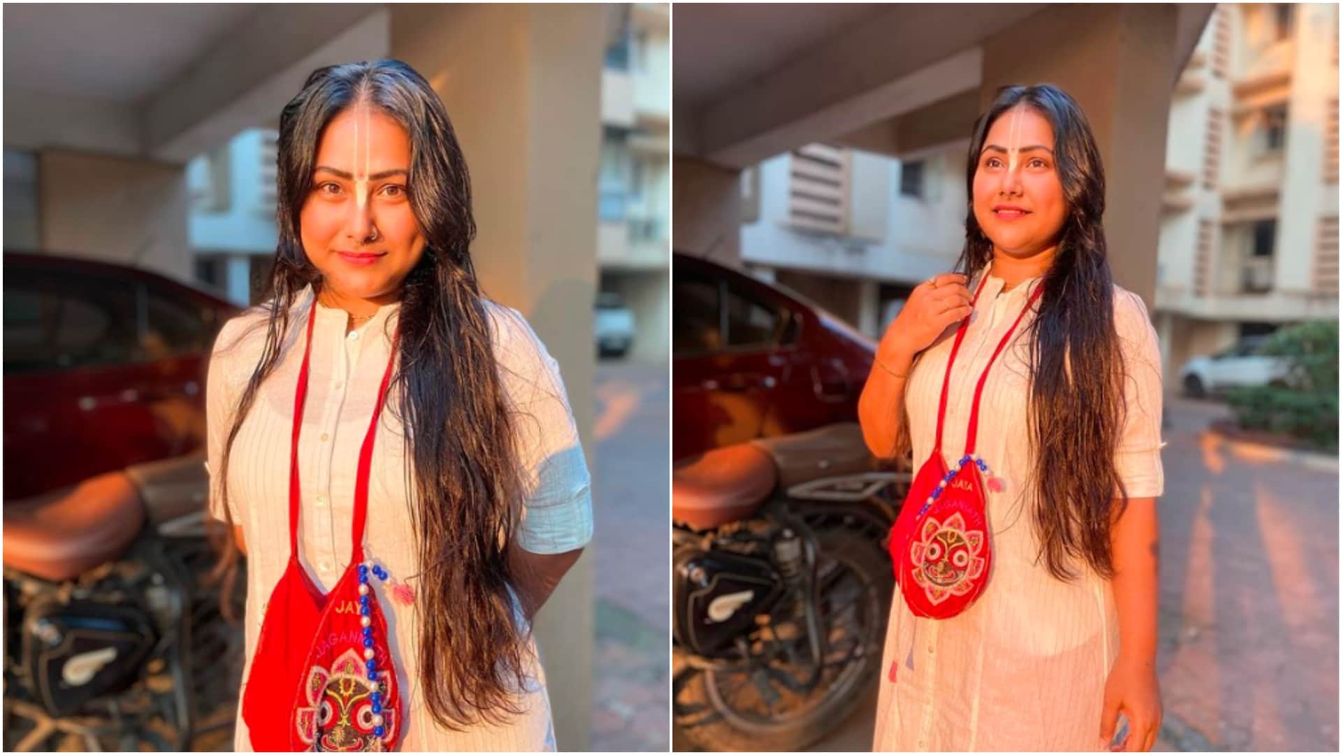 Bhojpuri Priyanka Pandit immersed in the devotion of lord Krishna said Full time devotee part time kalakar