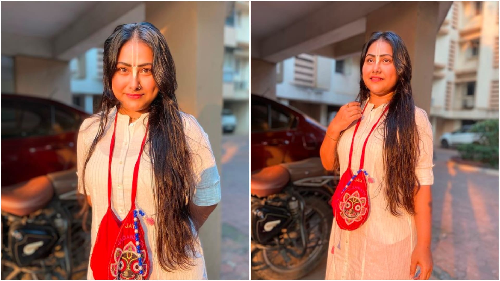 Bhojpuri Priyanka Pandit immersed in the devotion of lord Krishna said Full time devotee part time kalakar
