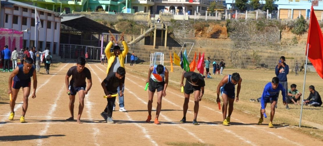 Gaurav Kapri first in 100 meters race