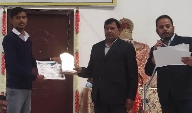 Abhishek's model selected for state level inspire award competition