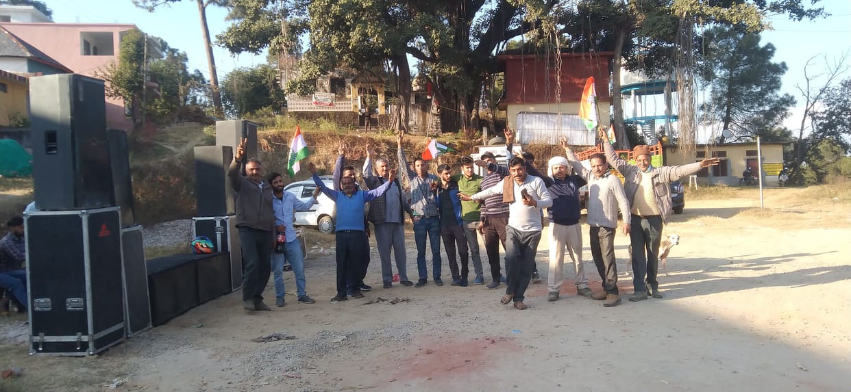 Sukhu's victory was celebrated by dancing to the tunes of DJ