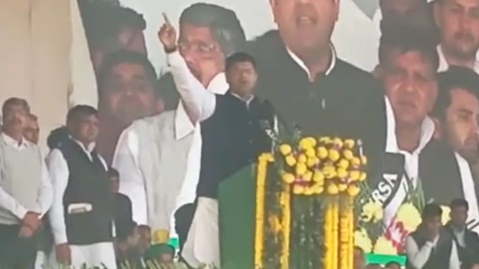 Rally on Foundation day of Jannayak Janta Party in Bhiwani