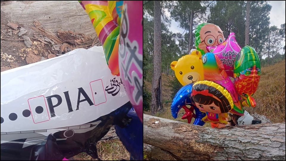 Pakistani balloons found in Rajouri Police launched a search operation