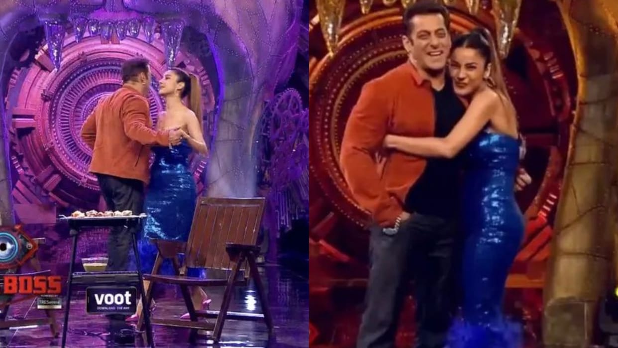 Bigg Boss 16 Shehnaaz Gill comes on weekend ka vaar salman khan calls her bomb da gola and dances with her