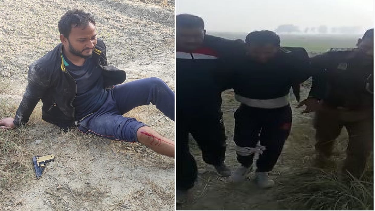 'Azamgarh encounter: 25 thousand prize crook injured in police encounter, pistol and cartridges recovered