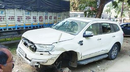Prayagraj News :  विधायक अब्बास अंसारी की इंडीवर कार।
