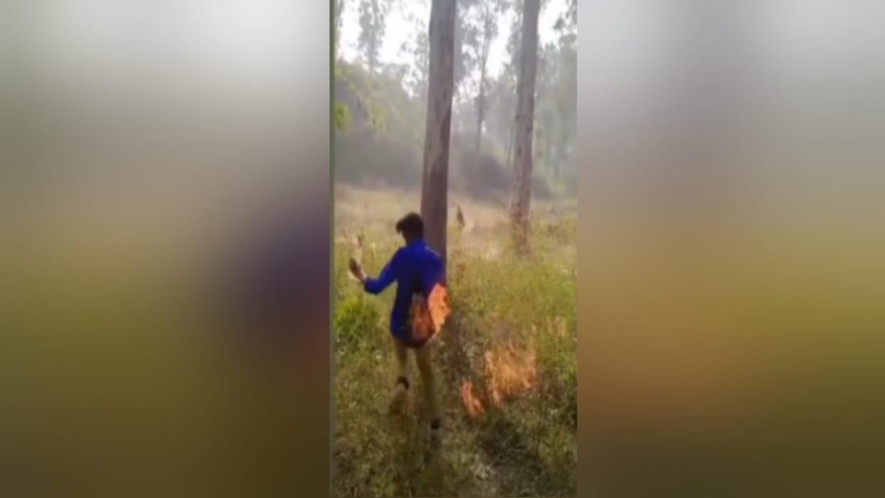 A student got burnt while doing a stunt after being dropped from school