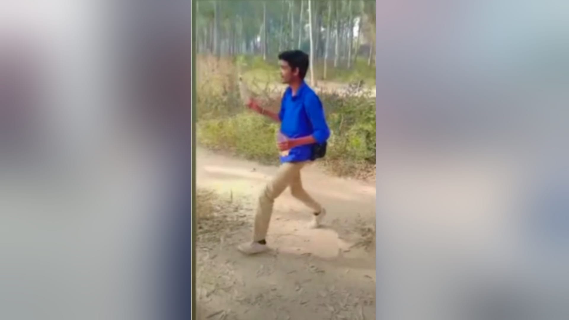 Bijnor: School student burnt while stunting with petrol bomb and see photos