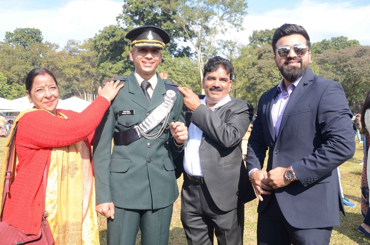 IMA POP 2022 Lakshya Sen colleague Ujjwal wore military uniform Indian Military Academy Dehradun Uttarakhand